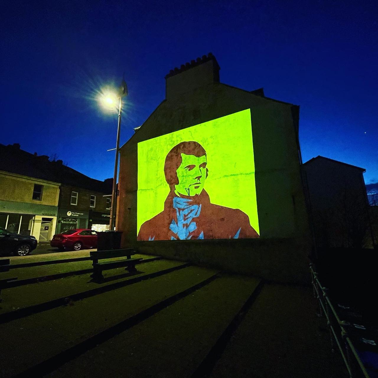Burns Day 2021 projection advertising UK